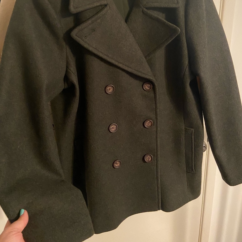 Old Navy Forest Dark Green Pea Coat